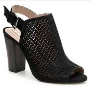 Tahari Margaret Black Peep Toe Slingback Bootie Size 8.5 BIN 18